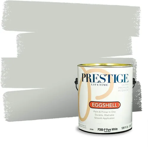 Vista 83 de Prestige Paints - Pintura exterior e imprimación en uno, 1 galón, plano, compatibilidad comparable con el color menta «Whipped Mint» de Behr