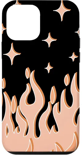 Vista 16 de Funda Gótica Pastel para iPhone 16 con diseño de llama naranja