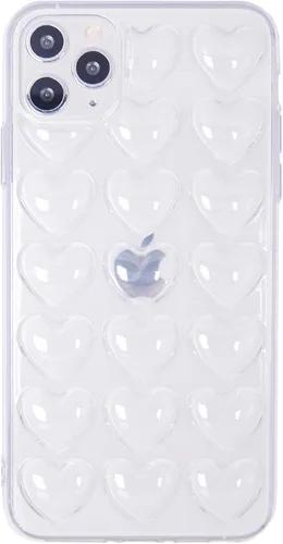 Vista 33 de Funda para iPhone 11 para mujer, funda de gel Kawaii 3D Pop Bubble Heart Kawaii, linda funda para iPhone 11 de 6.1 pulgadas, color negro