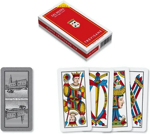 Vista 2 de Dal Trevisane - Juego de cartas, color rojo