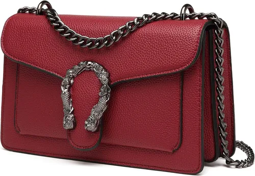 Vista 25 de Travistar Bolsos cruzados para mujer, bolsos pequeños de piel sintética, bolso de hombro, bolso de noche, bolsos acolchados con correa de cadena