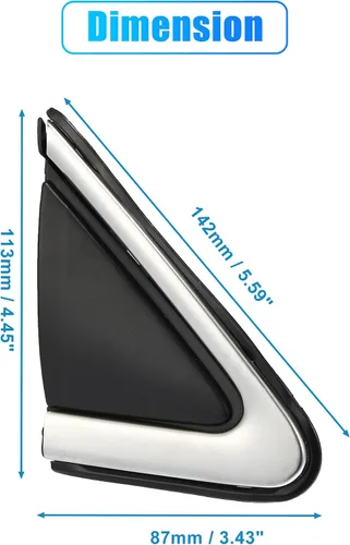Vista 7 de X AUTOHAUX Aplique de bandera de espejo lateral del pasajero para Nissan Sentra 2013-2019 RH espejo bandera cubierta derecha puerta esquina acabador