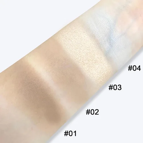 Vista 4 de Paleta de contorno Bronzer, polvo de contorno mate, bronceador tono fresco para piel clara y clara, contorno mate construible, polvo gris