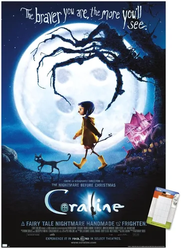 Vista 10 de Trends International Coraline - Póster de pared de una hoja Braver, 14.72 x 22.37 pulgadas, versión enmarcada de madera de granero Versión enmarcada