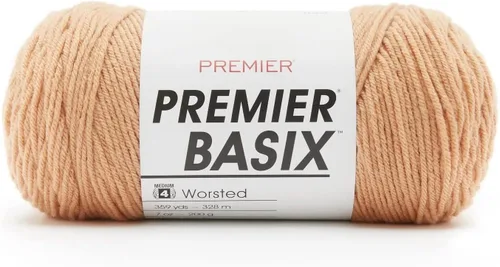 Vista 34 de Premier Yarns Basix, hilo de estambre sólido, hecho de acrílico, hilo ideal para ganchillo y tejido, color blanco, 359 yardas
