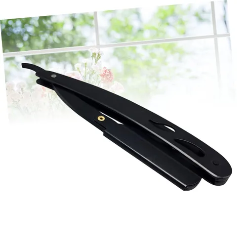 Vista 9 de Cabilock 2 unids Barber Foil Shaver Portable Acero Inoxidable Recta Razor Fácil de Abrir Guardia