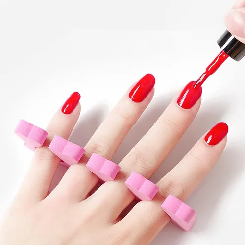 Vista 3 de Emivery 50 separadores de uñas rosadas para manicura y pedicura para mujeres y niñas