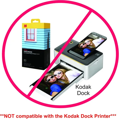 Vista 2 de KODAK Papel fotográfico brillante 4 x 6 SNAPSHOT 25 unidades, 48lb-180 g/m 0.1-0.3 fl oz (41303). Este producto no es compatible con la impresora