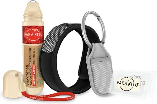 Vista 10 de PARA'KITO Paquete repelente de mosquitos – 1 roll-on 1 pulsera 1 clip (roll-on + azul + camuflaje)