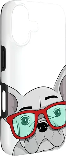 Vista 3 de French Bulldog Cute Glasses Frenchie Case for iPhone 17