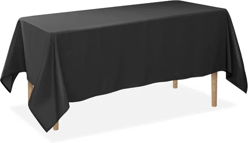 Vista 40 de Lann's Linens - Mantel rectangular de tela de poliéster de primera calidad para bodas, banquetes y restaurantes Rojo