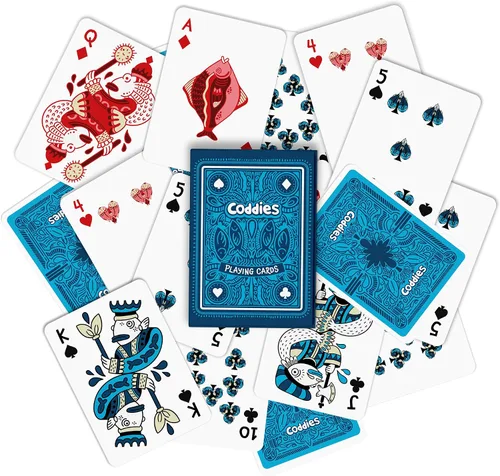 Vista 2 de Coddies Cartas de juego de peces FINtastic Cards Fish Design Idea de regalo Juegos, Go Fish, Poker, Black Jack