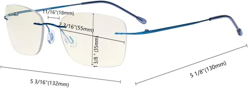 Vista 4 de Eyekepper Gafas de lectura de doble enfoque para lector de computadora sin marco