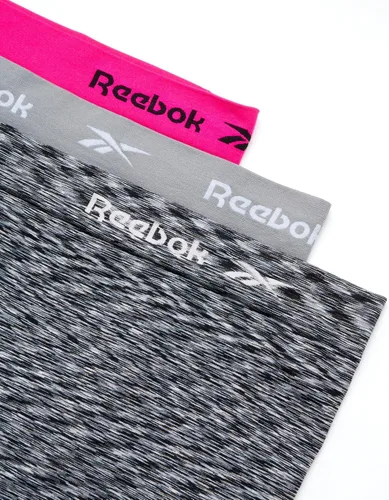 Vista 2 de Reebok Women's Underwear - Plus Size High Waisted Seamless Boyshort Panties (3 Pack)