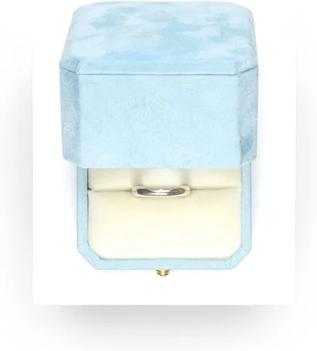 Vista 4 de Cotea - Caja para anillos con soporte de anillo protector y reutilizable para hacer que tu propuesta sea memorable con esta caja de anillo