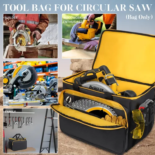 Vista 7 de Bolsa de transporte para sierra circular DEWALT 20V MAX DCS391B/DCS565B, estuche de almacenamiento para sierra circular DEWALT 20V MAX