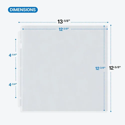 Vista 3 de Dunwell Páginas de repuesto para álbumes de recortes de 12 x 12 pulgadas, paquete de 25 unidades, 1 bolsillo súper pesado