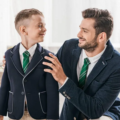 Vista 6 de AOMIG - Corbata escolar de mago, corbata a rayas para disfraz de fiesta, uniforme escolar para niños y niñas