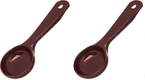 Vista 12 de Paquetes de cucharas de control de porciones con codificación cromática de mango corto Carlisle, Castaño Rojizo, 1