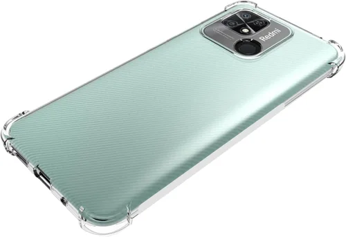 Vista 5 de USTIYA Caso para Xiaomi Redmi 10C Clear TPU Cuatro Esquinas Cubierta Protectora Transparente Suave Funda
