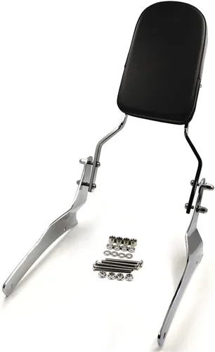Vista 7 de MT135-F-CD Barra Sissy con Respaldo de Llama de Fuego Cromado Compatible con Suzuki Boulevard M50 VZ800 C50 VL800 C50T VL800T C50C VL800C 2005-2012