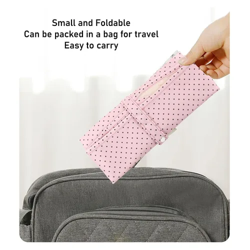 Vista 6 de Cambiador portátil, impermeable, compacto, cambiador de bebé para bebé, niña, niño, plegable, cambiador de pañales, cambiador de pañales, estación