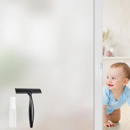 Vista 10 de STATINT - Película de vidrio esmerilado para ventana, privacidad y bloqueo solar, protección UV, para baño, no adhesiva, adhesivo estático