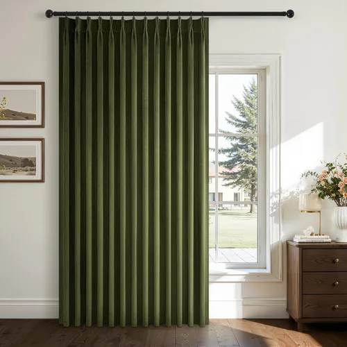 Vista 26 de Cortinas opacas de terciopelo gris pardo de 96 pulgadas de largo, para sala de estar y dormitorio, modernas, elegantes y de lujo, bloqueo de luz