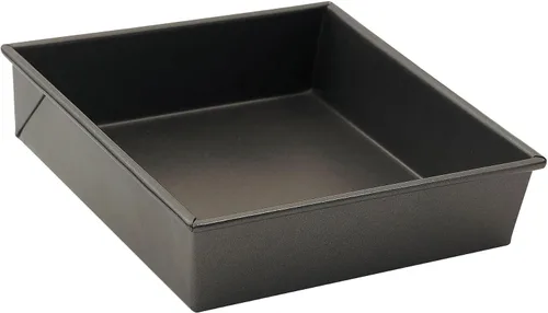 Vista 10 de WINCO Molde cuadrado antiadherente para tartas, 8 x 8 pulgadas, acero aluminizado