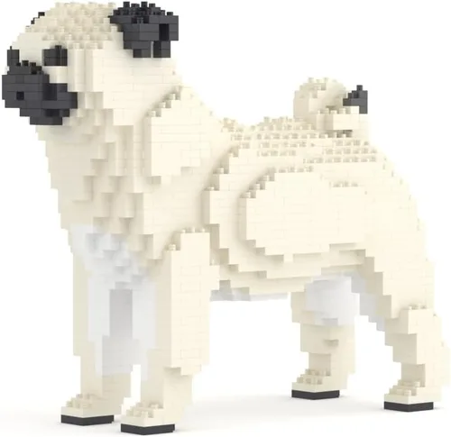 Vista 5 de JEKCA Pug 01S-M02 Bloques de construcción de plástico para perros Edad 14+ Negro