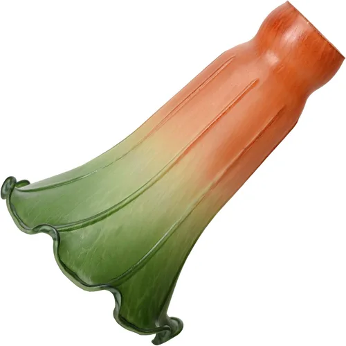 Vista 12 de Bieye LS103S - Pantalla de cristal soplado con flor de lirio (verde ámbar, diámetro interior de apertura 0.87 pulgadas x diámetro exterior 1 pulgada)