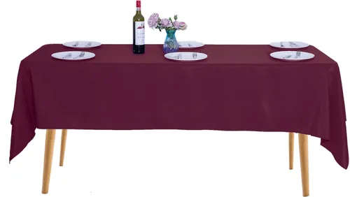 Vista 47 de Ascoza Paquete de 2 manteles cuadrados negros de tela de poliéster de 52 x 52 pulgadas para bodas, banquetes, restaurantes y fiestas