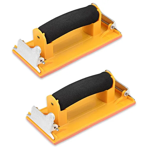 Vista 11 de Lijadora de mano, soporte para papel de lija con mango de esponja, bloque de lijado manual manual de 7 x 3.5 pulgadas para paneles de yeso, madera