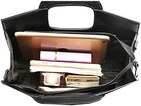 Vista 3 de Goclothod Bolso de mano con asa superior para mujer estilo vintage con solapa bandolera