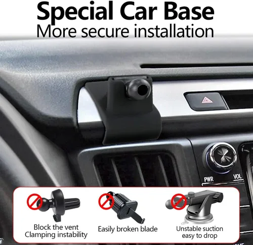 Vista 2 de Soporte para teléfono de coche para 2013 2014 2015 2016 2017 2018 Toyota RAV4 Accesorios de automóvil Decoración interior Soporte para teléfono Para