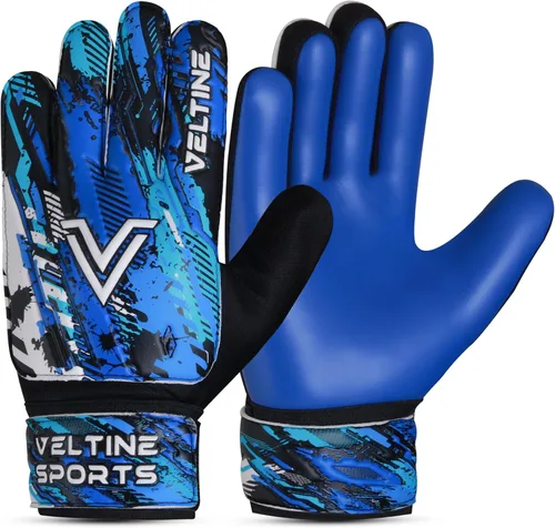 Vista 10 de Guantes de portero de fútbol para niños, jóvenes y adultos, guantes de portero de fútbol con protección doble en la muñeca y palmas de látex