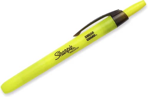Vista 2 de SHARPIE Resaltadores retráctiles, punta de cincel, amarillo fluorescente, 12 unidades (paquete de 12)