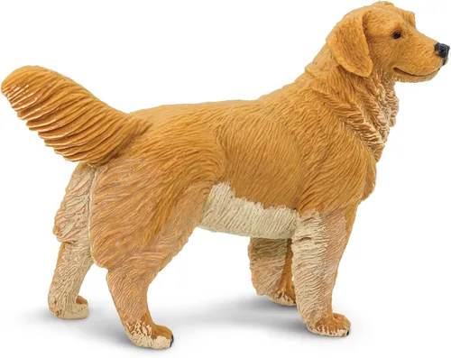 Vista 4 de Safari Ltd. Figura de Golden Retriever – Figura detallada de modelo de plástico de 4.5 pulgadas – Divertido juguete educativo para niños, niñas