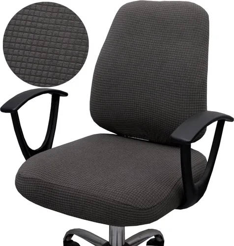 Vista 26 de XNN Funda para silla de oficina de computadora, fundas universales elásticas para sillas giratorias (A)