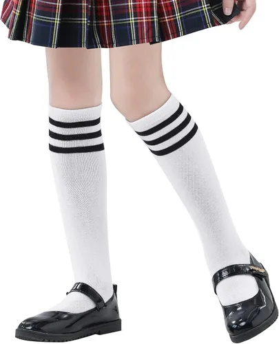 Vista 2 de Century Star Calcetines de fútbol para niños y niñas, calcetines altos hasta la rodilla, calcetines de béisbol para niños, calcetines de béisbol