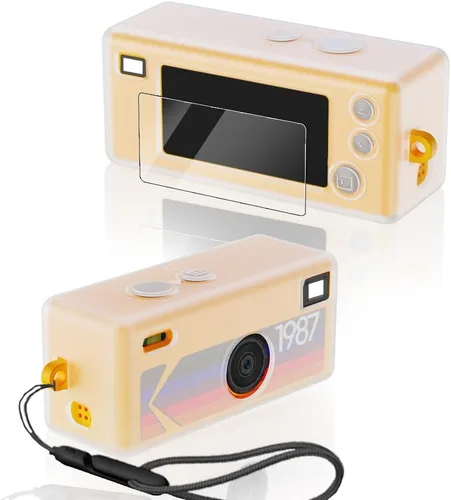 Vista 10 de Funda de silicona para llavero Kodak CHARMERA para cámara digital con protector de pantalla y cordón para accesorios de llavero CHARMERA