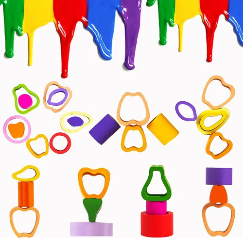 Vista 5 de Symdiro Montessori Juguetes para niños y niñas de 1, 2 y 3 años, juguetes de clasificación y apilamiento de madera para niños, juguetes para niños