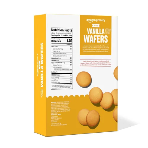 Vista 2 de Amazon Grocery, Mini Galletas de Vainilla, 11 onzas (anteriormente Happy Belly, el empaque puede variar)