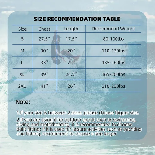 Vista 5 de Chaleco de kayak para adultos con correas para las piernas, chaqueta de chaleco de natación de secado rápido para navegación, pesca, surf, chaqueta