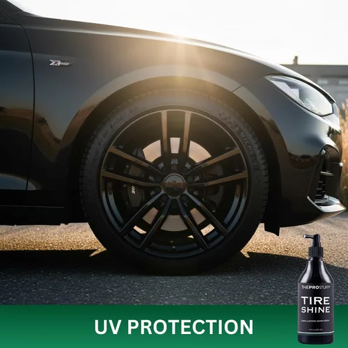 Vista 8 de THEPROSTUFF® Spray para brillo de neumáticos, sin eslinga, revestimiento de apósito de neumáticos negro satinado