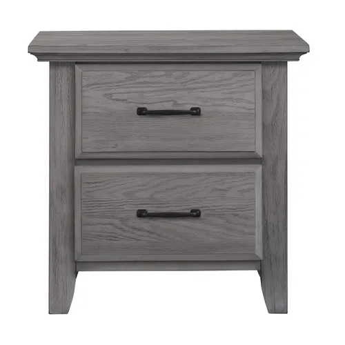 Vista 2 de Soho Baby Chandler Premium - Mesita de noche con 2 cajones, color gris grafito