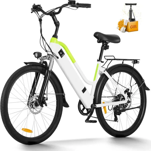 Vista 12 de ZNH 1000W Peak Electric Bike for Adults, Step Thru Ebike - 23Mph & 80 Miles Electric Bicycle with 48V Removable Battery, 7-Speed, Front
