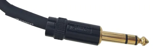 Vista 5 de Audio2000'S E26112P2 - Paquete de dos cables TRS de 12 pies chapados en oro de 1/4 de pulgada en ángulo recto a TRS de 1/4 de pulgada rectos