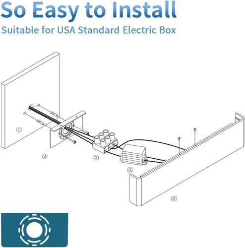 Vista 7 de Aipsun Luz de tocador LED moderna mate blanca de 15.75 pulgadas hacia arriba y hacia abajo para accesorios de iluminación de pared de baño