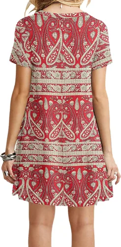 Vista 2 de MOLERANI - Vestido informal tipo camiseta para mujer, liso, sencillo y holgado